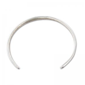 Bracciale jonc di ottone 2 ganci 58 mm Placcatura argento antico x1