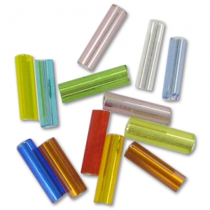 3300 Tubicini Vetro Per Gioielli Fai Da Te - 6mm Colorati Con Inserti Argentati - Foto 6