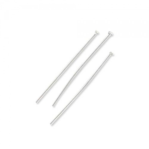 Chiodino con testa piatta mm. 25x0.7 sottile argentato x50