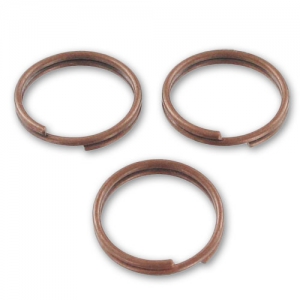 Anellini doppi mm. 10x0.7 rame antico x25