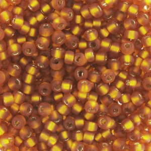 Rocaille Miyuki 11/0 2422F - Silver Lined Mat Topaz x8g