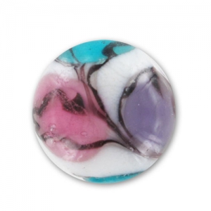 Tonda mm. 15 Violet/Rose/Green Turquoise x1