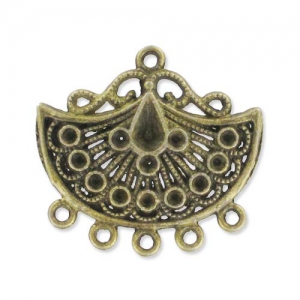 Separatore da decorare con strass mm. 28 mm bronzo x1