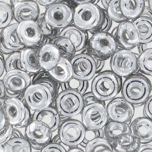 O Bead 4 mm Crystal Argentato x5g