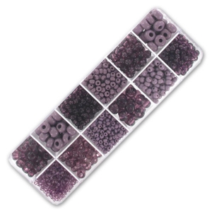 Preciosa Ornela Violet assortimento di perle di semi x200g