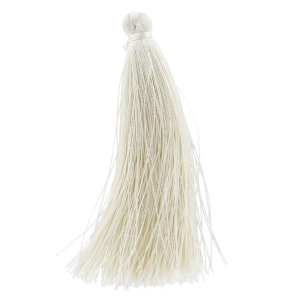 Pompon imitazione seta 63-66 mm Avorio x1