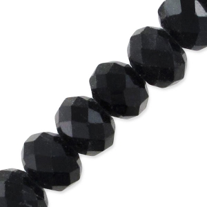 Tonde schiacciate sfaccettate mm. 6x4 Jet x40cm