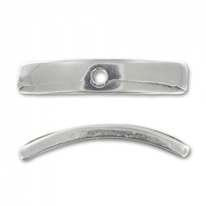 Separatore arco di cerchio 19 mm Placcatura argento antico x4