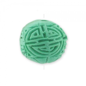 Tonda imitazione Cinabro 12 mm Verde x1