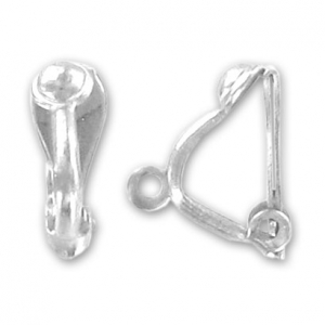 Ganci a clip decorazione palla mm.  4 argentato x2