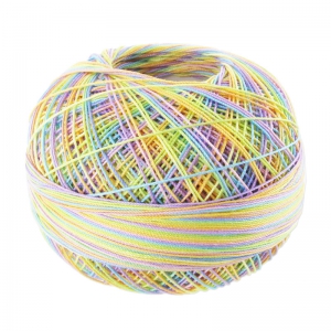 Filo cotone Lizbeth taglia 40 Rainbow Taffy n°153 x274m
