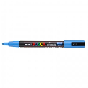 Pennarello Posca punta conica fina 1.3 mm Blu Cielo