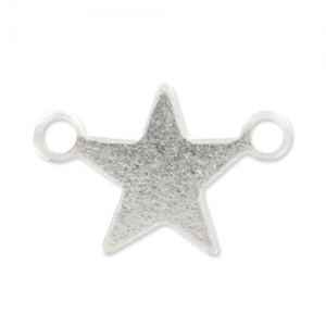 Intercalari lisci stelle 2 anellini mm. 10x7 argentato x4