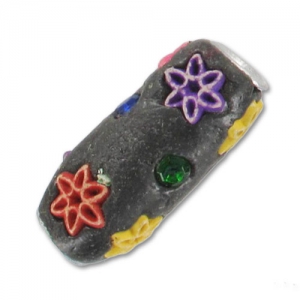 Oliva incrostata di perline mm. 25x11 Multicolori x1