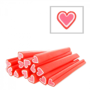 Canna Argilla polimerica 5x50 mm Cuore Rosso