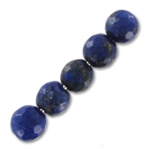 Perline Tonde sfaccettate 4 mm Lapis Lazuli x20
