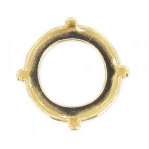 Castone PureCrystal 1122 Rivoli tondo mm. 12 dorato