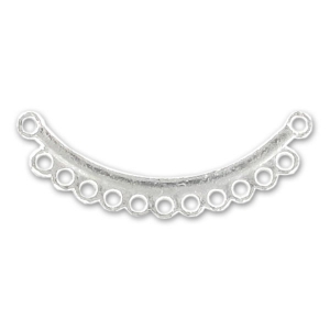 Separatori 11 anellini mm. 36 argentato  x6