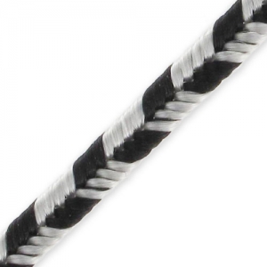 Cordoncino soutache mm. 2,5 Silver/Black Stripe x m. 2