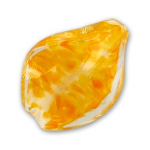 Perla attorcigliata mm. 30x20 Crystal/Milky Light Orange x1