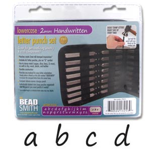 Punzoni lettere: Minuscola Manoscritto 2 mm