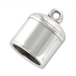 Terminale per cordoncini da mm. 10 Placcatura argento antico x1