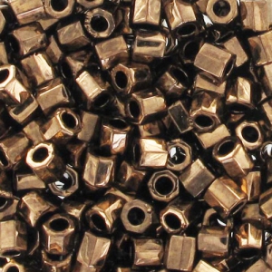 Miyuki Delica 8/0 Hex Cut DBLC0022 - Bronzo scuro metallizzato x10 g