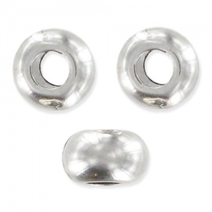 Tonde schiacciate mm. 5x3,1 Placcatura argento antico x20