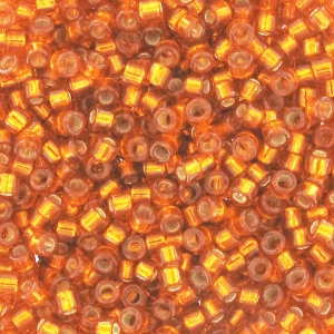 Miyuki Delica 11/0 DB1333 - Dyed Silver Lined Burnt Arancione