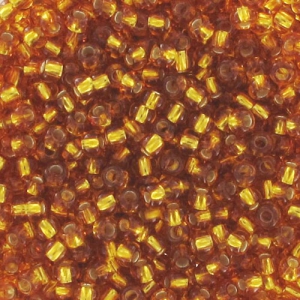 Perle di semi Preciosa 11/0 2 mm - Topazio Argento Foderato x20g