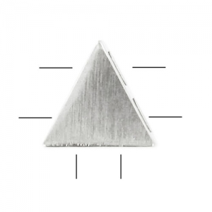 Separatore triangolo 7 mm rodiato spazzolato HQ