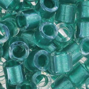 Miyuki Delica 8/0 DBL0904 - Spkl Aqua Green Lined Crystal x8g