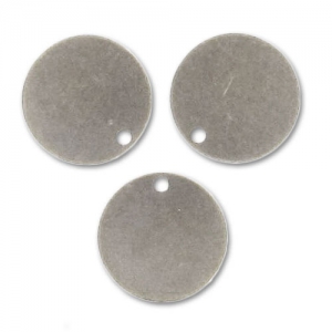 Zecchini lisci mm. 10 argentato antico x5