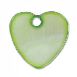 Zecchini coeur Madreperla mm. 12 Verde x10