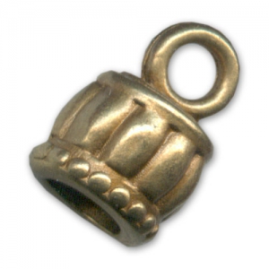 Terminale per cordoncini da mm. 6 gold bronze x1