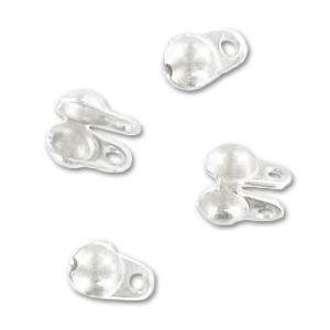 Terminali catena con palline mm. 1.5 Placcatura argento fino x50