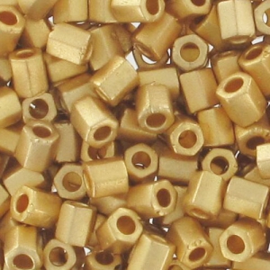 Rocaille Miyuki 11/0 Hex Cut 191F - Mat 24kt Gold Plated x5g