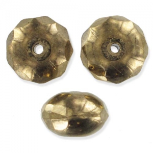 Ciambelle 9x6 mm Jet Gold x25