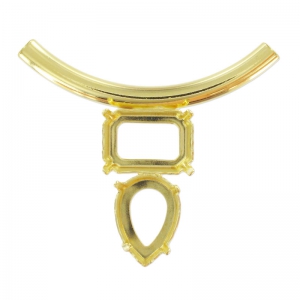 Tubo 90x10mm dorato con oro fino x1