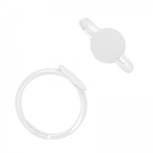 Base anello demi-jonc per incollare 10 mm Argento 925 x1