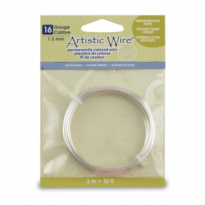 Filo di rame Artistic Wire 1,3 mm - Placcato argento anti-ossidazione x 3 m