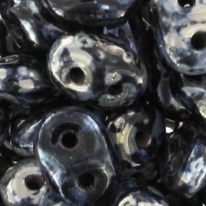 SuperDuo mm. 2.5x5 Jet Silver Picasso x10g