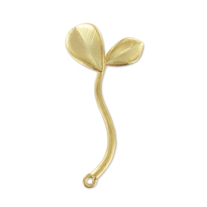 Separatore foglie 23 mm Dorato con oro fino satinato x1