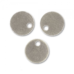 Zecchini lisci mm.  6 argentato antico x10