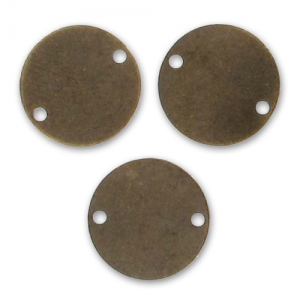 Separatori tondi lisci 2 fori mm. 12 bronzo x5