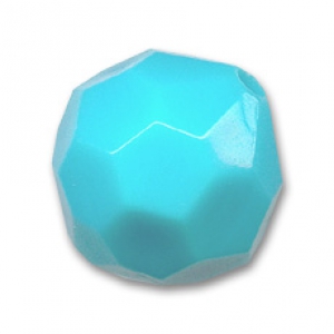 Perla tonda sfaccettata 14 mm Turchese x1