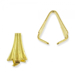 Ganci per pendenti mm. 8 senza anellino dorato x10