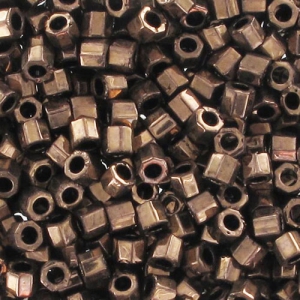 Miyuki Delica 10/0 Hex Cut DBMC0022 - Met Dark Bronze x8gr