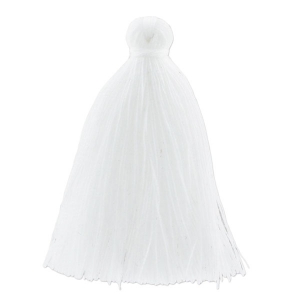 Pompon imitazione cotone 43-46 mm Bianco x1