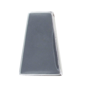 Pendente trapezio acrilico 46x31 mm argentato/Grigio